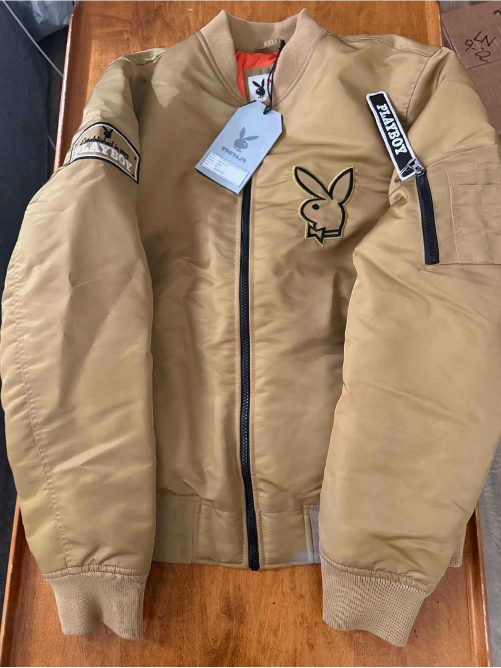 Playboy Tan Bomber Jacket